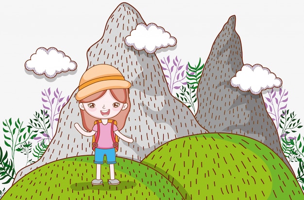 Download Free Girl In The Mountains With Clouds And Plants Adventure Premium Use our free logo maker to create a logo and build your brand. Put your logo on business cards, promotional products, or your website for brand visibility.