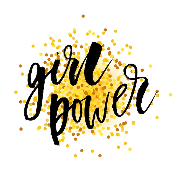 Download Premium Vector | Girl power phrase lettering calligraphy ...