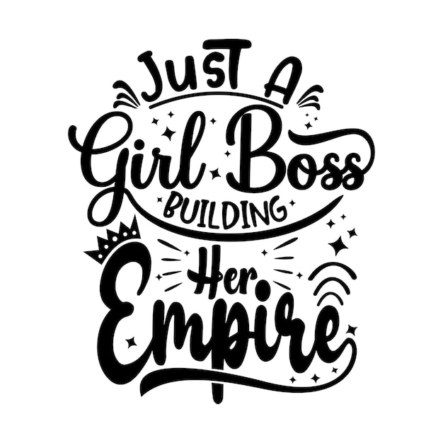 Premium Vector | Girl power quotes design lettering vector