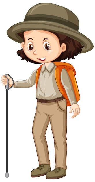 Free Vector | Girl in safari outfit