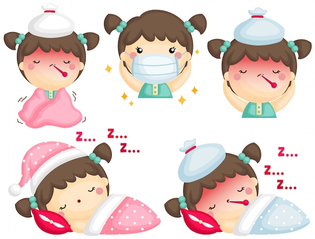 Free Vector Girl Sick   Girl Sick 75487 746 