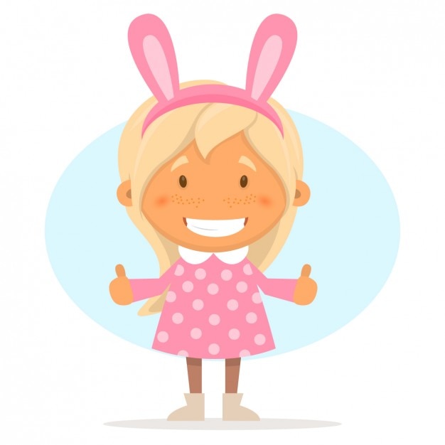 Girl with Easter Bunny Ears