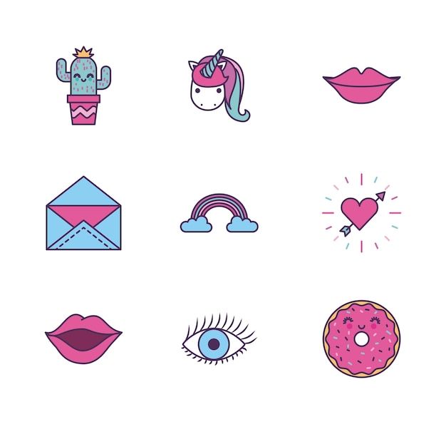 Girly Icon Image Premium Vector