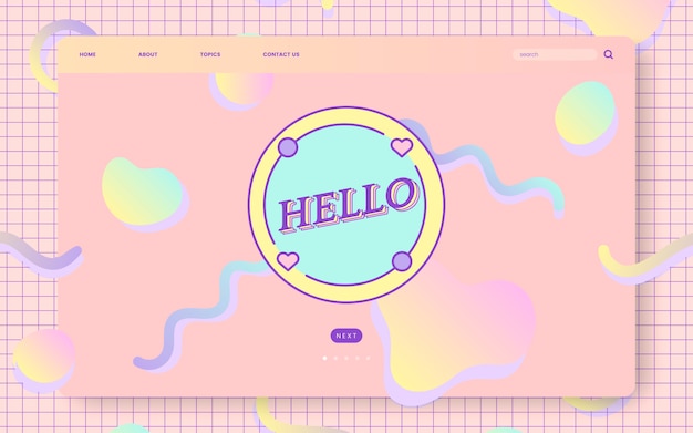 Download Free Vector | Girly pastel website design vector