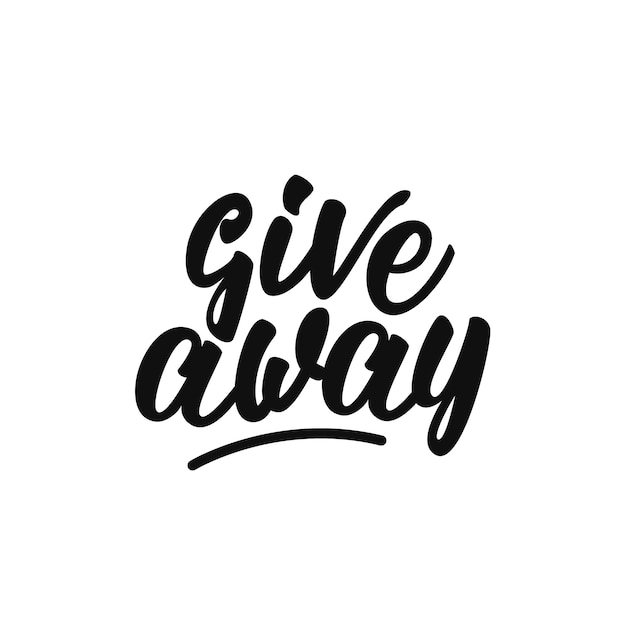 give-away-lettering-premium-vector