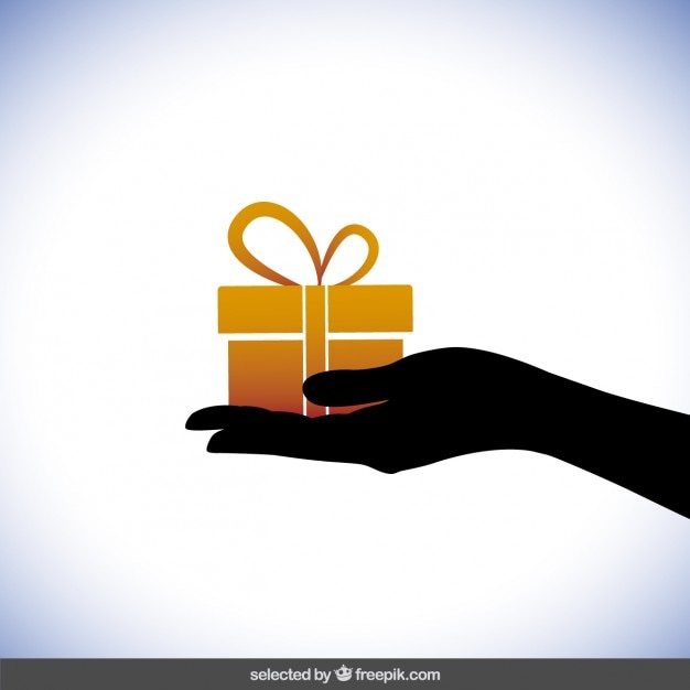 Giving gift Free Vector