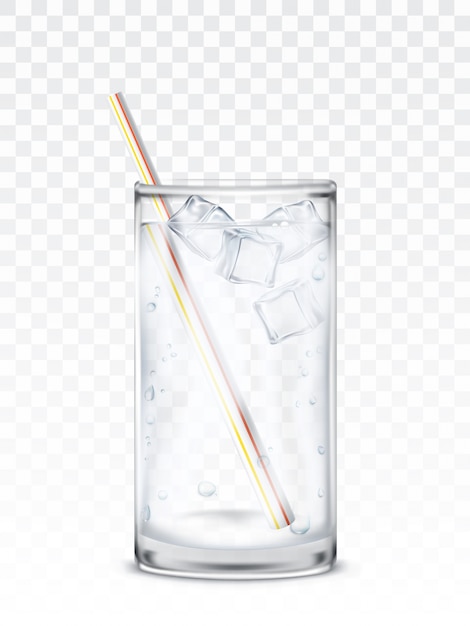 Free Vector Glass Beaker With Water Ice Cubes And A Straw - Glass Ice Cubes Vector Free Vector Glass Beaker With Water Ice Cubes And A Straw - Glass Ice Cubes Vector