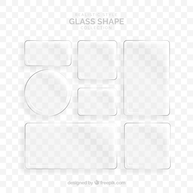 Glass collection with different shapes