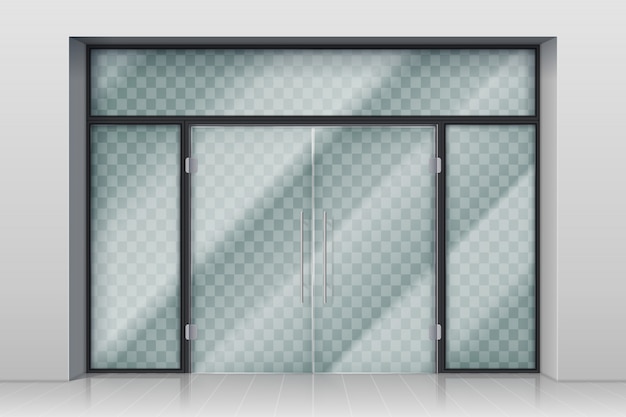 Download Premium Vector Glass Entrance Door PSD Mockup Templates