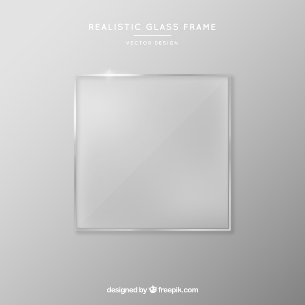 Download Glass frame in realistic style Vector | Free Download