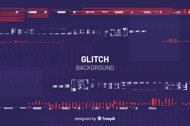 Glitch background Free Vector