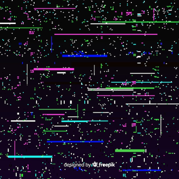 グリッチの背景 無料のベクター