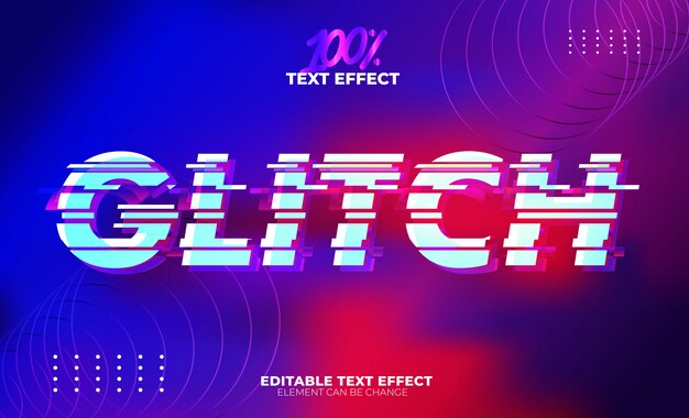 Premium Vector | Glitch text effect