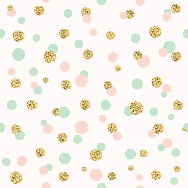 Premium Vector | Glitter confetti polka dot seamless pattern.