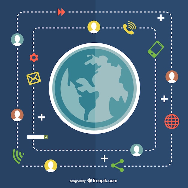 Free Vector | Global Communication Concept