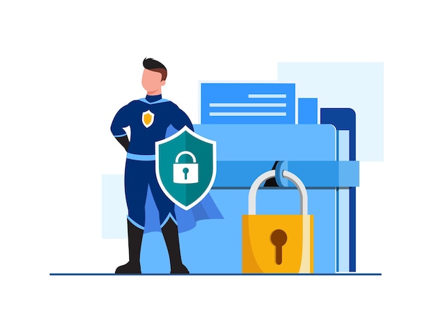 Free Vector | Global data security, personal data security, cyber data security online concept illustration, internet security or information privacy &amp; protection.