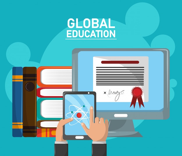 Download Free Global Distance Education Premium Vector Use our free logo maker to create a logo and build your brand. Put your logo on business cards, promotional products, or your website for brand visibility.