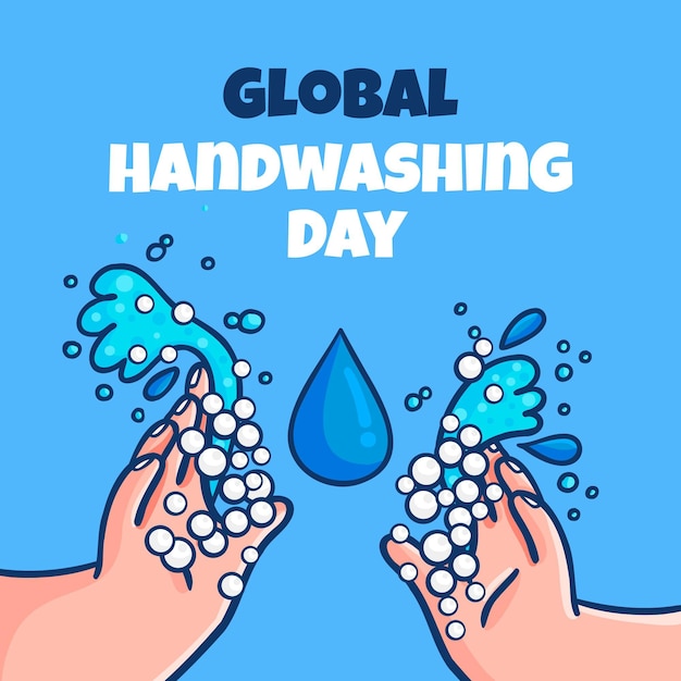 Free Vector | Global handwashing day concept