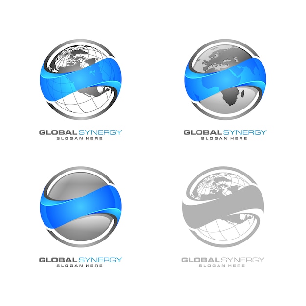Global Logo Premium Vector