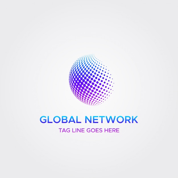 Download Free Global Network Technology Logo Circle Halftone Dot Concept Use our free logo maker to create a logo and build your brand. Put your logo on business cards, promotional products, or your website for brand visibility.