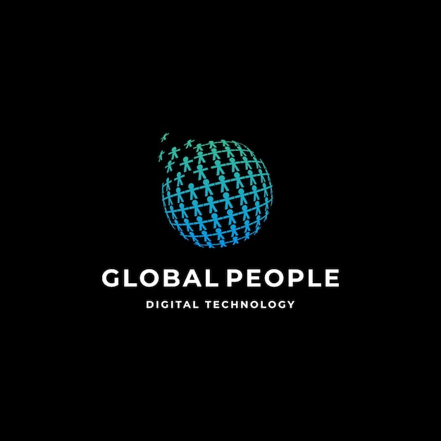 Premium Vector | Global people community logo design inspiration