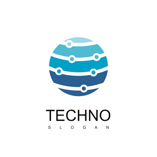 Premium Vector | Global technology logo