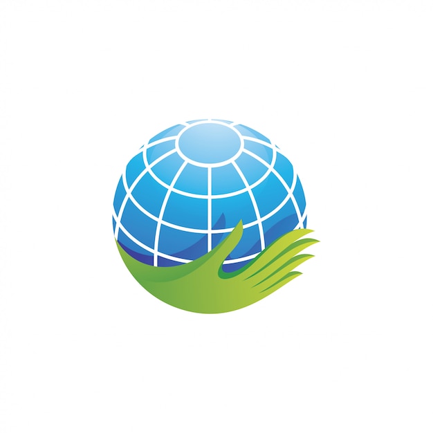 Download Free Globe Earth Planet And Hand Logo Premium Vector Use our free logo maker to create a logo and build your brand. Put your logo on business cards, promotional products, or your website for brand visibility.
