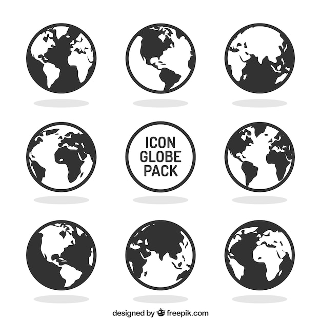 Download Globe icons collection | Free Vector