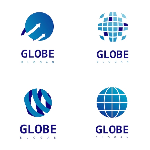 Download Free Globe Logo Set Premium Vector Use our free logo maker to create a logo and build your brand. Put your logo on business cards, promotional products, or your website for brand visibility.