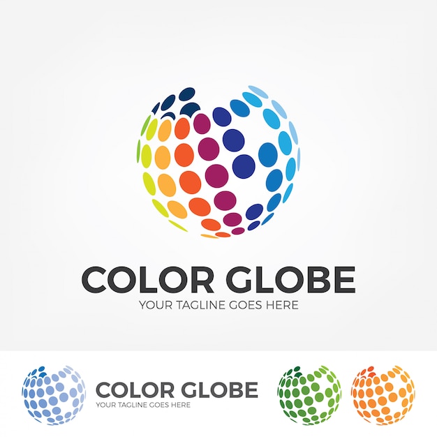 Download Free Globe Logo With Colorful Dots Premium Vector Use our free logo maker to create a logo and build your brand. Put your logo on business cards, promotional products, or your website for brand visibility.