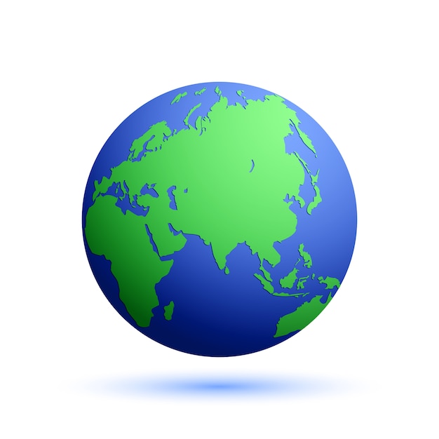 Premium Vector | Globe with world map.