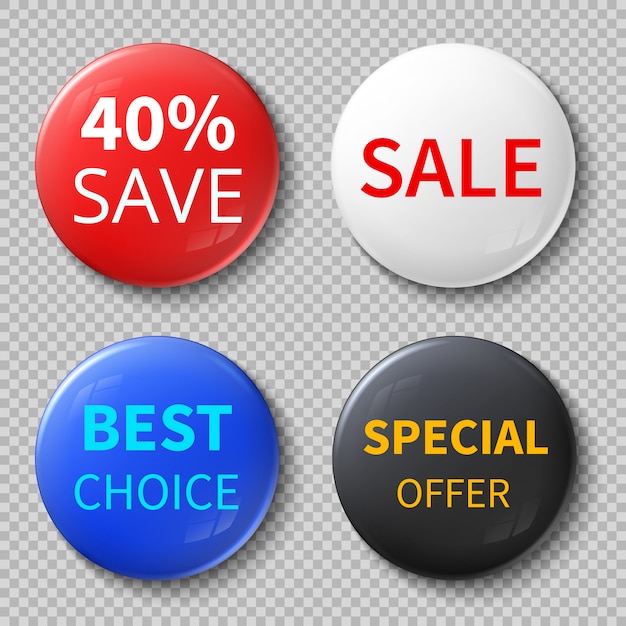 Download Glossy 3d sale circle buttons or badges with exclusive offer promotional text mockups. | Premium ...