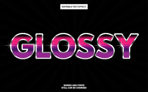 Download Glossy editable font effect | Premium Vector