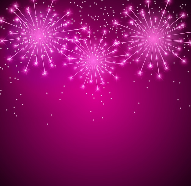 Glossy fireworks background Vector | Premium Download