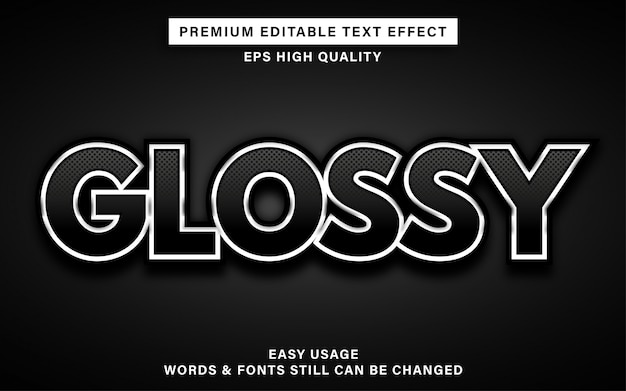 Download Glossy text effect | Premium Vector