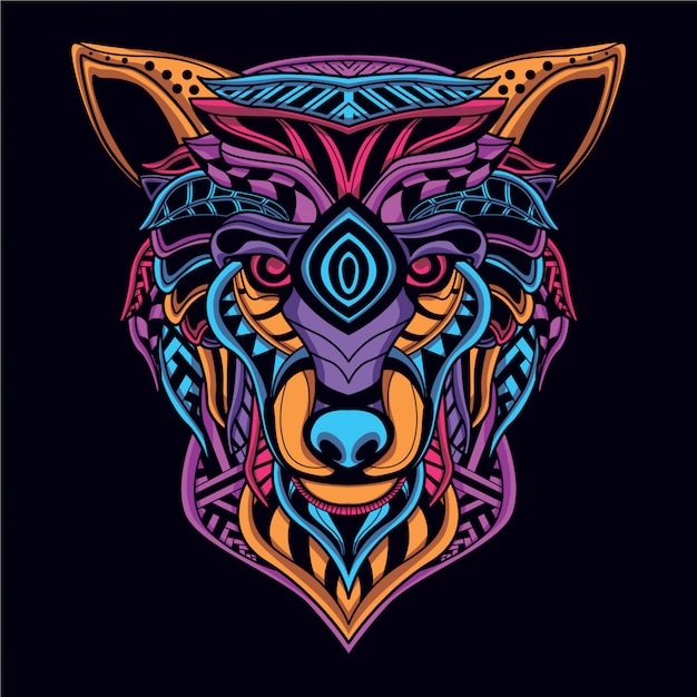 Download Free Glow In The Dark Decorative Wolf Head Premium Vector Use our free logo maker to create a logo and build your brand. Put your logo on business cards, promotional products, or your website for brand visibility.