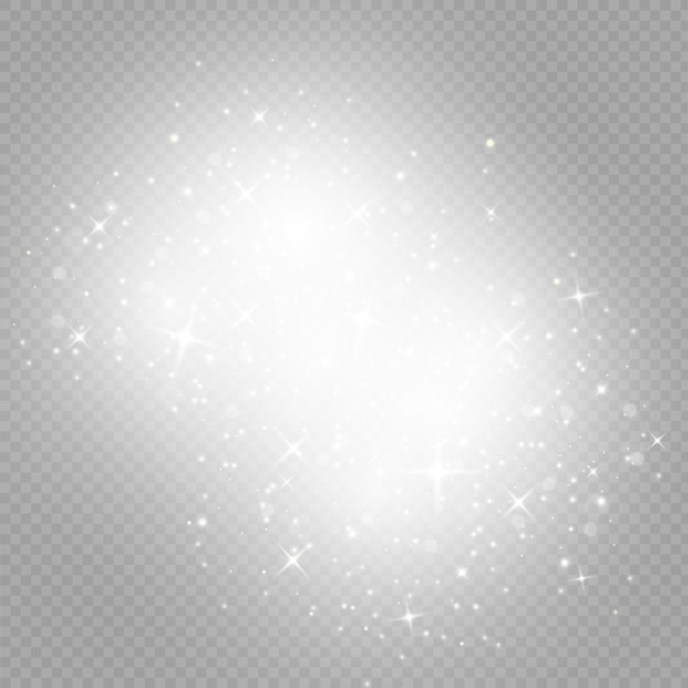 Premium Vector | Glow light effect. the star exploded in sparkles ...