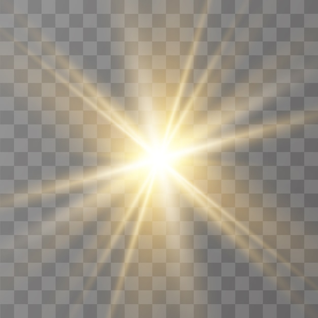 Premium Vector | Glow light effect. the star exploded in sparkles ...