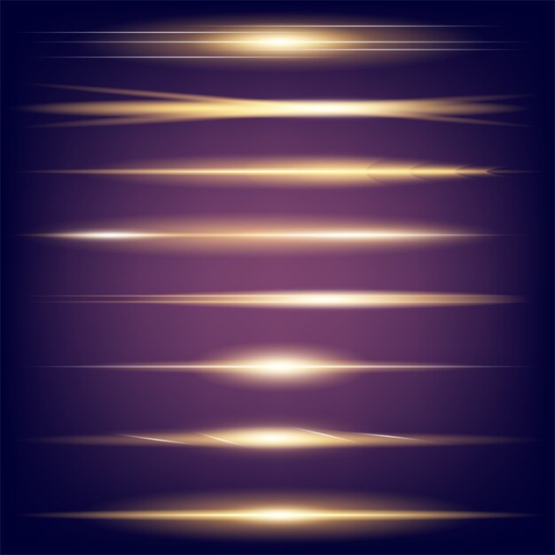 Glow light effect stars bursts with sparkles. Premium Vector