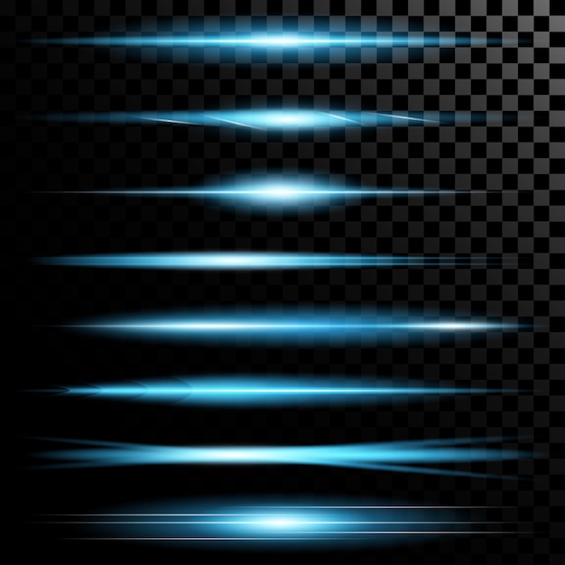 Glow light effect stars bursts with sparkles. Premium Vector