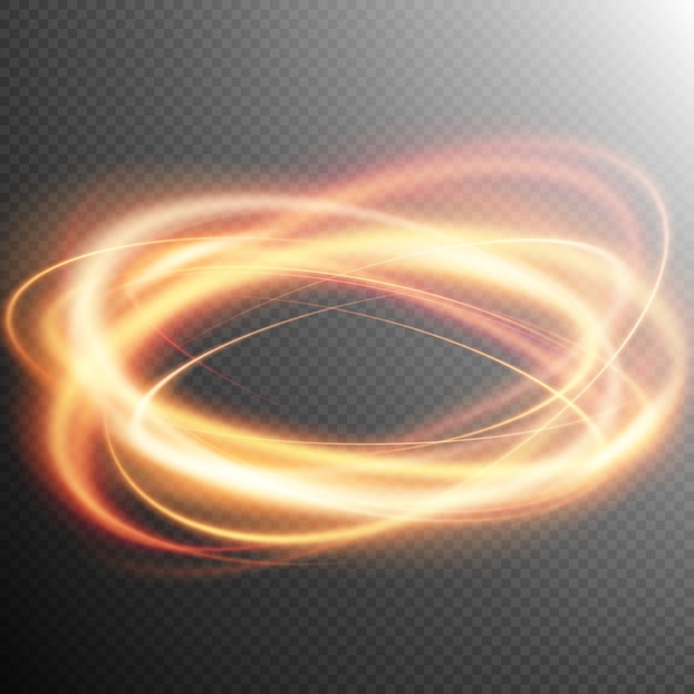 Premium Vector | Glowing fire ring trace effect.