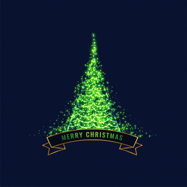 Glowing green christmas tree design\
background