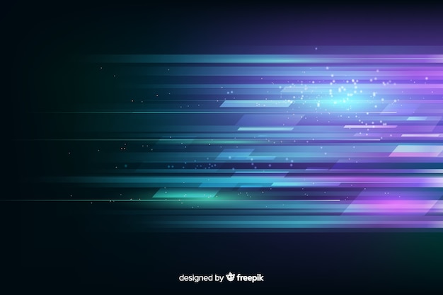 Glowing light movement futuristic background | Free Vector