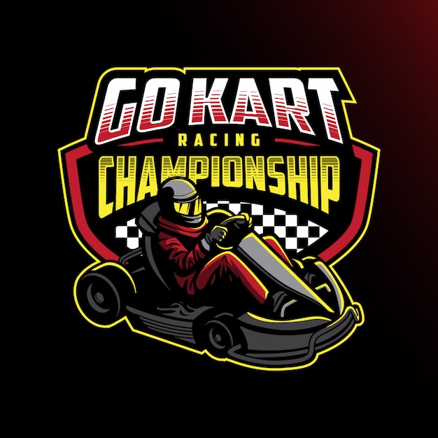 Premium Vector Go Kart Racing Championship Badge Design,Livery Abstract Car Vector Graphic Design American