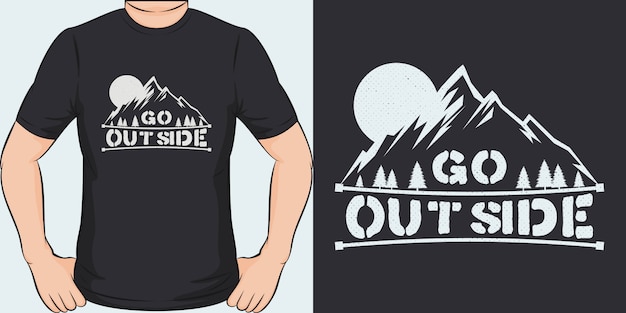 Download Free Go Outside Unique And Trendy T Shirt Design Premium Vector Use our free logo maker to create a logo and build your brand. Put your logo on business cards, promotional products, or your website for brand visibility.