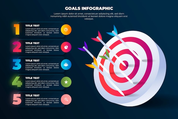 Goals Infographic Template | Free Vector