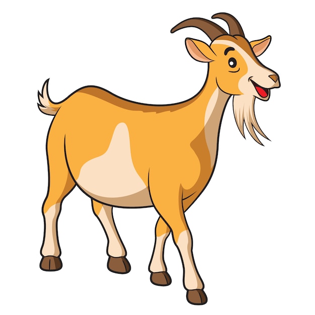 Premium Vector | Goat cartoon