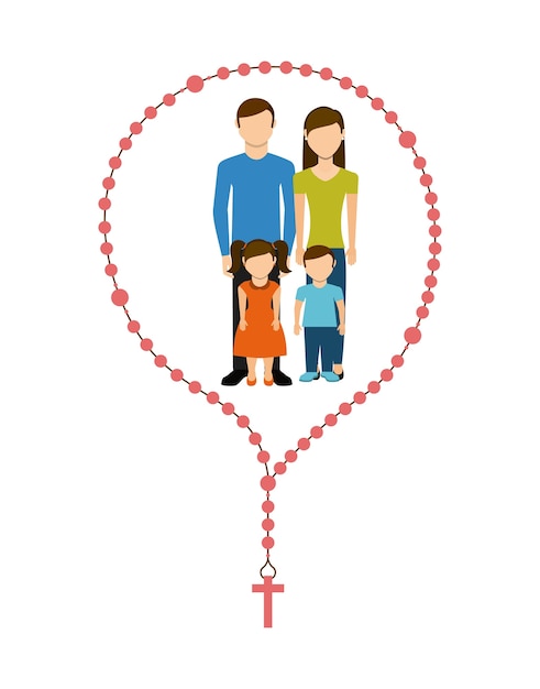 Download Premium Vector | God and family design
