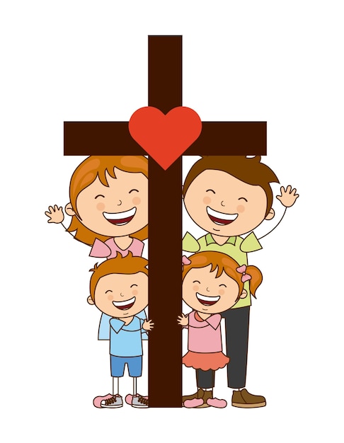 Download God and family design | Premium Vector