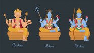 Gods Of Hinduism Vishnu Shiva Brahma Three Main Hindu Deities 